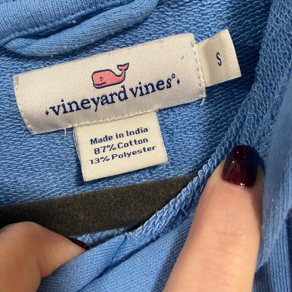Vineyard Vines Women's Popover Shep Hoodie Tie Dyed Bimini Blue Size S - Picture 4 of 9
